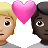 Couple With Heart: Person, Person, Medium-Light Skin Tone, Dark Skin Tone