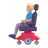 Man In Motorized Wheelchair: Medium-Light Skin Tone