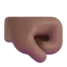 Right-Facing Fist: Medium-Dark Skin Tone Emoji 🤜🏾 image - Microsoft 3D Fluent style