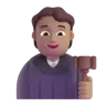 Judge: Medium Skin Tone Emoji 🧑🏽‍⚖️ image - Microsoft 3D Fluent style