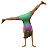 Woman Cartwheeling: Medium-Dark Skin Tone