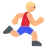 Man Running: Medium-Light Skin Tone