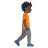 Person Walking Facing Right: Dark Skin Tone