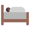 Person In Bed: Dark Skin Tone Emoji 🛌🏿 image - Tossface style