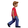 Man Walking Facing Right: Medium Skin Tone Emoji 🚶🏽‍♂️‍➡️ image - Apple style