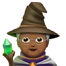 Mage: Medium-Dark Skin Tone Emoji 🧙🏾 image - Apple style