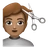 Person Getting Haircut: Medium Skin Tone