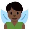 Man Fairy: Dark Skin Tone Emoji 🧚🏿‍♂️ image - Twitter / X (Twemoji) style