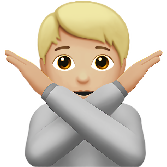Person Gesturing No: Medium-Light Skin Tone