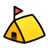 Tent Emoji ⛺ image - SoftBank style