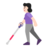 Woman With White Cane: Light Skin Tone