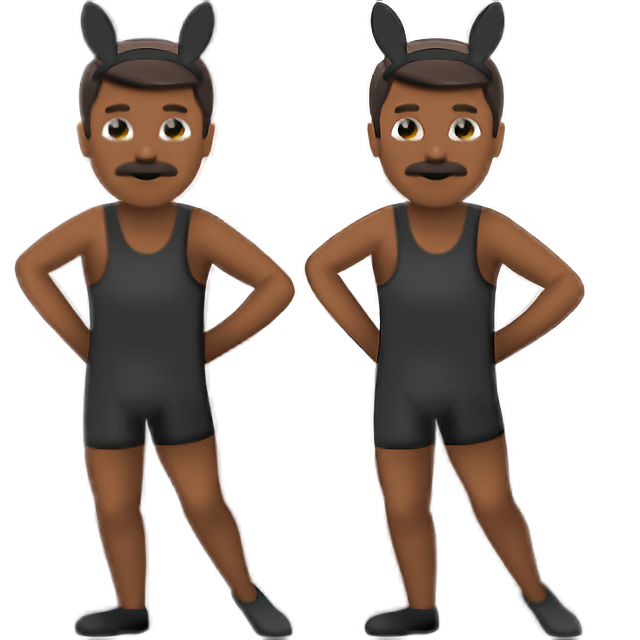 Men With Bunny Ears: Medium-Dark Skin Tone