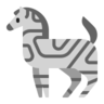 Zebra ใบหน้า Emoji 🦓 image - Microsoft Classic 2D style