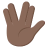 Vulcan Salute: Dark Skin Tone Emoji 🖖🏿 image - EmojiTwo style