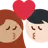 Kiss: Woman, Man, Medium Skin Tone, Light Skin Tone