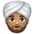 Man Wearing Turban: Medium Skin Tone