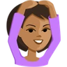 Person Gesturing Ok: Medium Skin Tone Emoji 🙆🏽 image - Facebook Messenger (2016) style