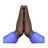 Folded Hands: Dark Skin Tone