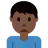 Man Frowning: Dark Skin Tone