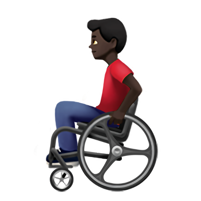 Man In Manual Wheelchair: Dark Skin Tone