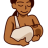 Breast-Feeding: Medium-Dark Skin Tone Emoji 🤱🏾 image - Emojidex style